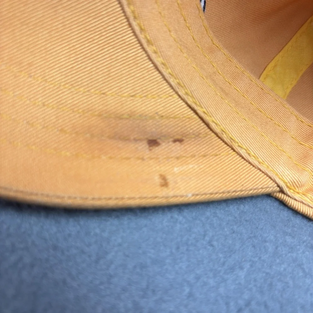 Windswept Dunes Hat Cap Strap Back Yellow Embroidered Golf Course Mens Imperial